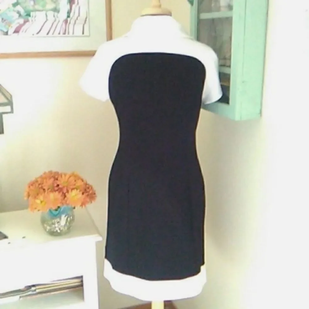 Spense Black and White Colorblock Dress - Picture 6 of 10